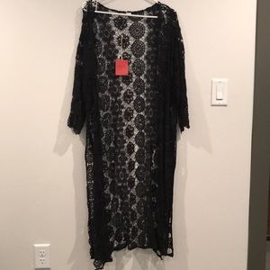 Mossimo Black Crochet Cardigan